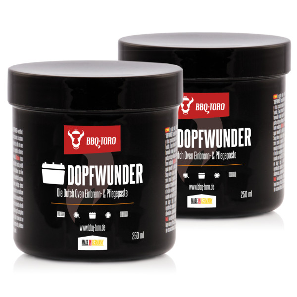 BBQ-Toro DOPFWUNDER - Die Dutch Oven Einbrenn- & Pflegepaste, 2x 250 ml