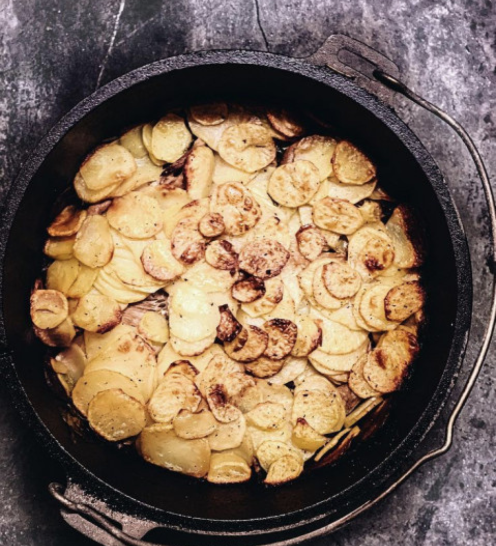 Kartoffelgratin Vegan kochen im Dutch Oven BBQToro.de Der