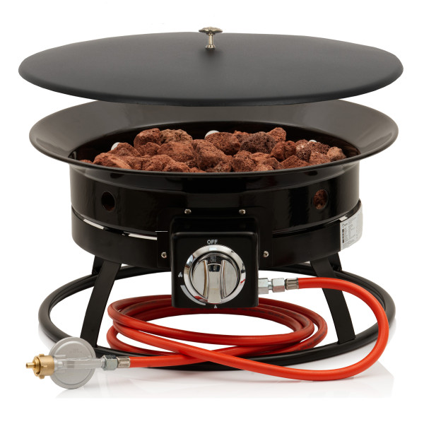 BBQ-Toro Gas Feuerstelle mit Lavasteinen | Ø 48 cm - 12 kW | Gasfeuerstelle