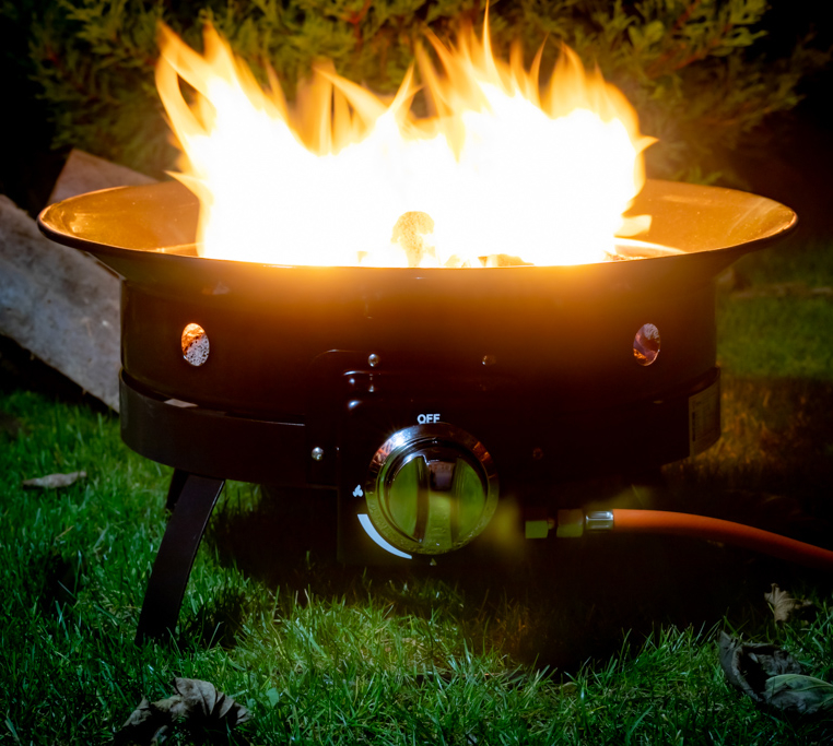 BBQ-Toro Gas Feuerstelle mit für Ø Lavasteinen BBQ-Toro.de 48 12 | Onlineshop Der | und Grillzubehör BBQ | Grills, cm - | kW Gasfeuerstelle